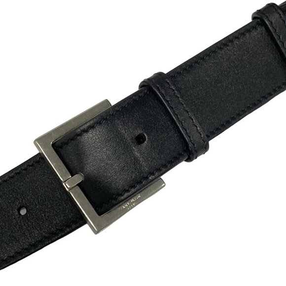 SAINT LAURENT PARIS Classic Monogram Belt Bag Black Canvas Leather 840-061725 - Picture 8 of 14